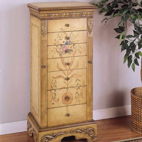 Hand Painted Jewelry Armoire - Masterpiece Antique Parchment - Powell Furniture - 582-314 ( Antique ) รูปที่ 1
