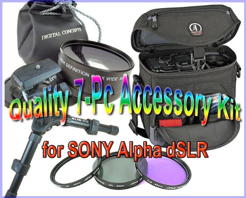 7-pc Accessory Kit w/Wide Angle for SONY Alpha and the 18-55mm +BONUS  รูปที่ 1