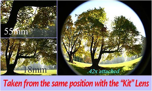 0.42x Fish-Eye /Wide-Angle Converter for Olympus Evolt 410, 520, 620 ( Fisheye Lens ) รูปที่ 4