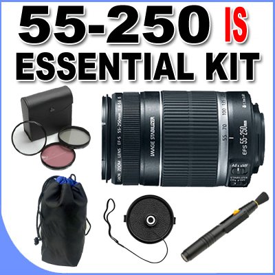 Canon EF-S 55-250mm f/4.0-5.6 IS Telephoto Zoom Lens for Canon Digital SLR Cameras BigVALUEInc Accessory Saver Essentials Bundle ( Canon Lens ) รูปที่ 1