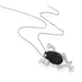 รูปย่อ Sterling Silver White and Treated Black Diamond Frog Pendant with 18" Chain รูปที่3