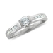 รูปย่อ 14k White Gold Bridal Natural Diamond Engagement Ring (G, SI2, 0.35 cttw)-Certificate of Authenticity รูปที่1