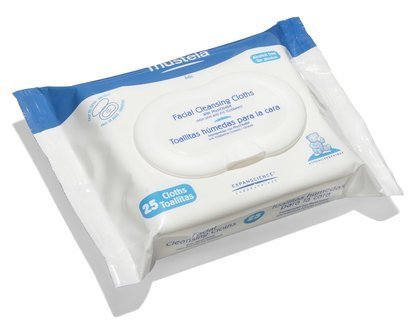 Mustela Facial Cleansing Cloths, With PhysiObebe 25 ea ( Cleansers  ) รูปที่ 1