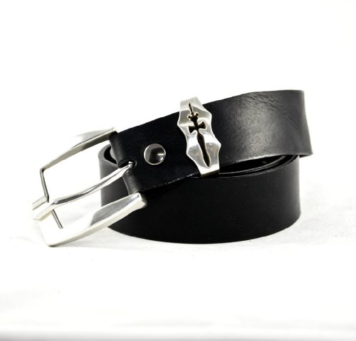 Tobacco Road Rocker Cross Hasp Buckle Italian Leather Belt (leather belt ) รูปที่ 1