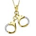 รูปย่อ 14k White or Yellow Gold Diamond Handcuffs Pendant (3/8 cttw, I-J Color, I2-I3 Clarity) รูปที่2