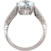 รูปย่อ 1/8 CT TW 14K White Gold Genuine Aquamarine & Diamond Ring รูปที่2