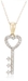 รูปย่อ 10k White or Yellow Gold Diamond Heart Key Pendant (1/8 cttw, I-J Color, I2-I3 Clarity) รูปที่2