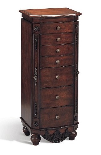 Beautiful Deep Brown Finish Deluxe Jewelry Armoire ( Antique ) รูปที่ 1