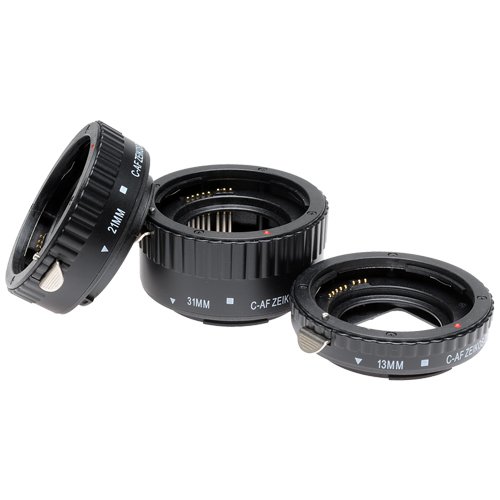 Zeikos Macro Automatic Extension Tube Set (13mm, 21mm & 31mm) with Optical Cleaning Kit for Canon EOS Rebel T1i, T2i, XSi, XS, XTi, 40D, 50D, 7D, 5D MARK II Digital SLR Cameras ( Zeikos Lens ) รูปที่ 5