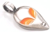 รูปย่อ Neon Orange Eyes Alien Pewter Pendant Necklace ( Dan Jewelers pendant ) รูปที่2