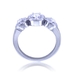 รูปย่อ 14k White Gold Diamond 3-Stone Engagement Ring Band (GH, SI3-I1, 0.55 carat) รูปที่2