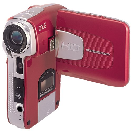 DXG 579V Hi-Def Pocket Camcorder (Red) ( DXG HD Camcorder ) รูปที่ 1