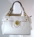 รูปย่อ NEW AUTHENTIC COACH PEYTON LEATHER CARRYALL SATCHEL (Ivory White/Gold) รูปที่1