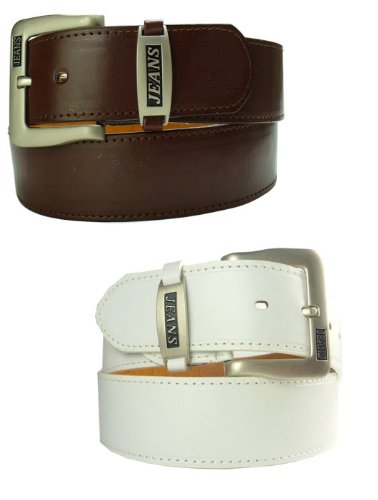 Jeans Style Belt White or Brown  รูปที่ 1