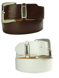 Jeans Style Belt White or Brown 