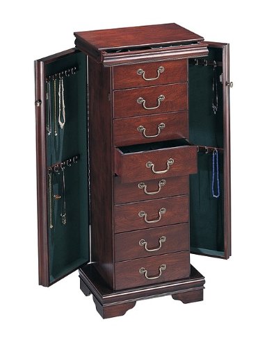 Louis Phillipe Jewelry Armoire In Cherry Finish Wood ( Antique ) รูปที่ 1