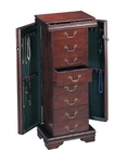 Louis Phillipe Jewelry Armoire In Cherry Finish Wood ( Antique )