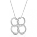 รูปย่อ Bling Jewelry Sterling Silver Open Clover Knot Pendant 18" Chain Link Necklace รูปที่1