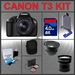 รูปย่อ Review Canon EOS Rebel T3 EOS 1100D 12.2Megapixel Digital Camera with EF-S 18-55mm IS II Lens + 4GB Memory Card + Wide Angle Lens with Macro Extension + Telephoto Digital Conversion Lens + Lens Filter Kit + LCD / Lens Cleaning Kit + 2.0 USB SD Memory Card Reader + Carrying Case Accessory Kit รูปที่1