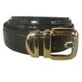 Men's Dark Olive Crocodile Embossed Belt 