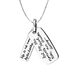 รูปย่อ Sterling Silver "Life Is Not Measured By The Breaths We Take But By The Moments That Take Our Breath Away" Reversible Two-Charm Pendant, 18" รูปที่3