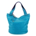 รูปย่อ Cosette Italian Made Turquoise Leather Designer Bucket Handbag รูปที่4