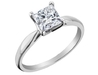 รูปย่อ Engagement Ring: 3/4 Carat (ctw) in 14K White Gold Princess Cut Diamond Solitaire Ring (Certified) รูปที่1