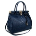 รูปย่อ MEDIGRIFFE Italian Made Blue Snake Embossed Leather Handbag รูปที่2