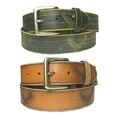 New Mens Black/Brown Eagle Distressed Leather Belt 