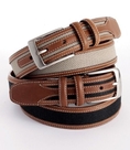 VIP Web Inlay Casual Belt Extended Sizes (leather belt )