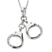 รูปย่อ 14k White or Yellow Gold Diamond Handcuffs Pendant (3/8 cttw, I-J Color, I2-I3 Clarity) รูปที่1