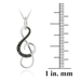 รูปย่อ Stelring Silver Black Diamond Accent Musical Note Pendant รูปที่3