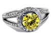 รูปย่อ 1.71ct Fancy Canary Yellow Diamond Ring 18k White Gold รูปที่3