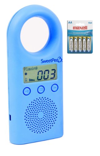 SweetPea3 2 GB MP3 Player for Kids (Blue) With a 10 Pack of Maxell AA Alkaline Batteries for up to 550 hours of Playtime ( SweetPea Toys Player ) รูปที่ 1