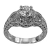 รูปย่อ Antique Diamond Engagement Ring w/EGL H SI1 1/2ct Center รูปที่1