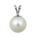 6-6.5mm White Freshwater Pearl Pendant Round 