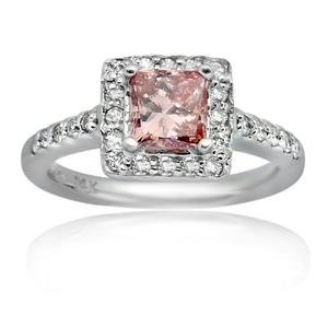 1.55 CT Pink Diamond Engagement Ring รูปที่ 1