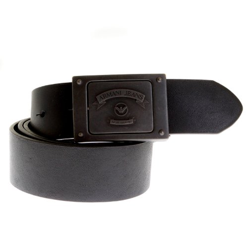 Armani Jeans black leather belt. AJM5331  รูปที่ 1