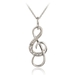 รูปย่อ Sterling Silver Diamond Accent Musical Note Pendant รูปที่1