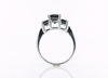 รูปย่อ 2.00ct tw Black Princess Cut Diamond Three Stone Ring in 14K White Gold. รูปที่4