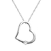 รูปย่อ Diamond Heart Shaped Pendant in 14k White Gold (GH/SI) รูปที่2