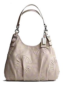 COACH MADISON EMBELLISHED LEATHER OP ART MAGGIE SHOULDER BAG PUTTY 16504 รูปที่ 1