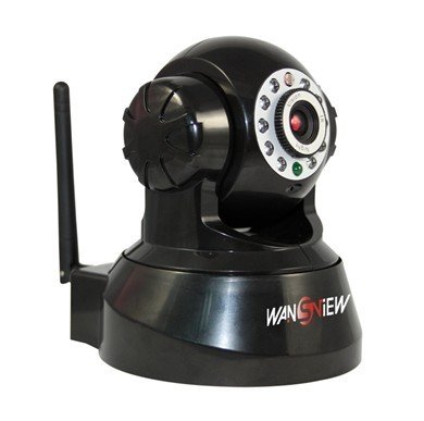 ATC Wansview Genuine Black Brand New wirless wired IP Camera,night version,2-way audio,digital remoter pan/tilt,add IR-LEDs software switch ( CCTV ) รูปที่ 1
