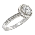 0.50 ct VINTAGE INSPIRED ENGAGEMENT RING SETTING in WHITE GOLD