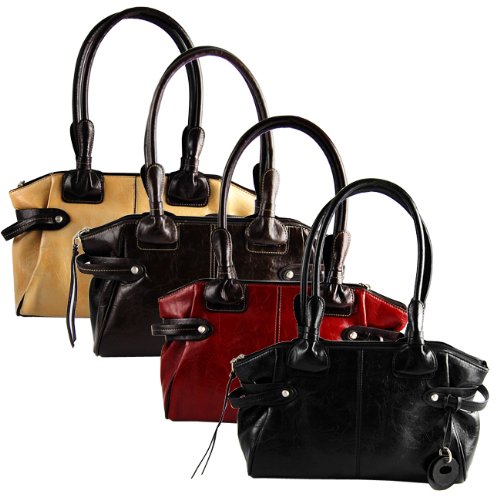 Womens Faux Leather Rina Rich Helena Shoulder Handbag Purse (different colors available) รูปที่ 1