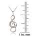 รูปย่อ Sterling Silver Diamond Accent Musical Note Pendant รูปที่3