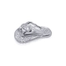 รูปย่อ Nickel Free .925 Sterling Silver Flower Flip Flop Sandal 12mm X 7mm Pendant รูปที่1