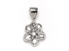 รูปย่อ Plumeria Pendant with Diamond in 14K White Gold - 9mm รูปที่2