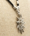 รูปย่อ White Metal Sun Design Om Pendant Necklace รูปที่2