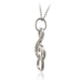 รูปย่อ Sterling Silver Diamond Accent Musical Note Pendant รูปที่2